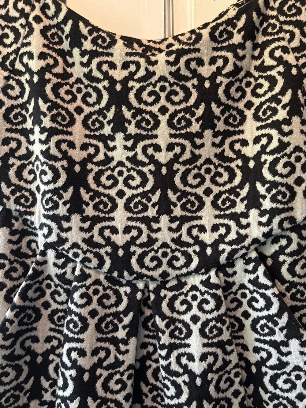 Deletta Anthropologie Black and White Geometric cut out dress Dress